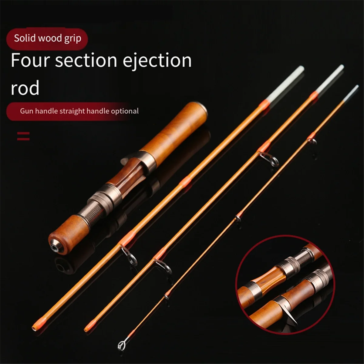 Ultralight Carbon Fiber Fishing Rod Orange White 4 Ultralight Carbon Fiber Fishing Rod Orange White - Image 4