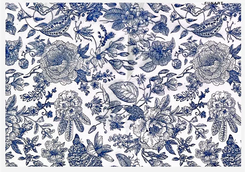 Blue and White Ceramic Underglaze Sticker Set 14 Blue and White Ceramic Underglaze Sticker Set - Image 14