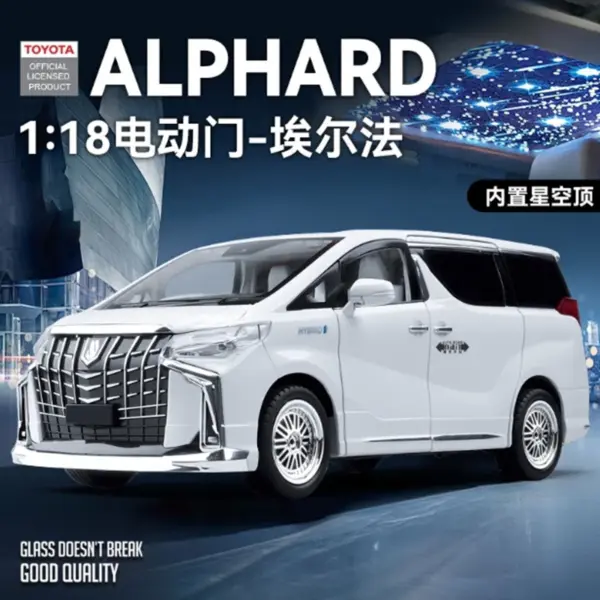 1/18 Scale Diecast Alphard MPV Model Car - Image 5