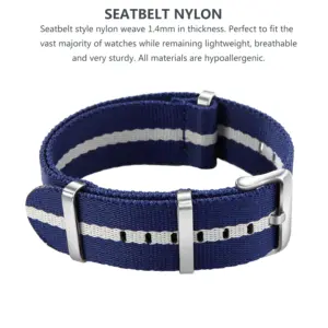 Military Style Nylon Watch Band 20mm 22mm 10 S8f72deb8b1ca444db30ec67b5fc75411Y