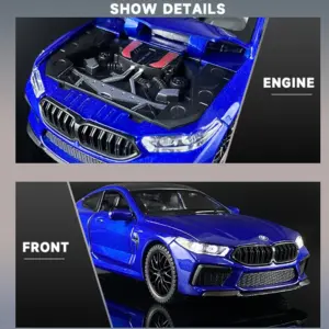 BMW M8 Diecast Model Car 1:32 Scale Black 12 S8f81a228569e4ec5abd6df1dd005a311T