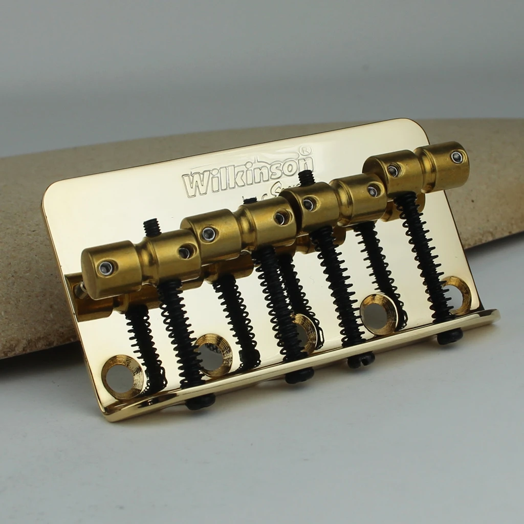 WBBC Bass Guitar Bridge with Brass Saddles 5 WBBC Bass Guitar Bridge with Brass Saddles - Image 5
