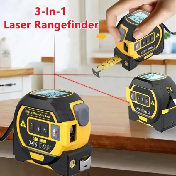 3in1 Laser Measuring Tool with Rangefinder - Image 2