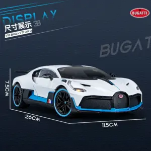 1:18 Bugatti Divo Diecast Model Black Blue 10 S91febe8ffeba434c8d13efa1019bd005b