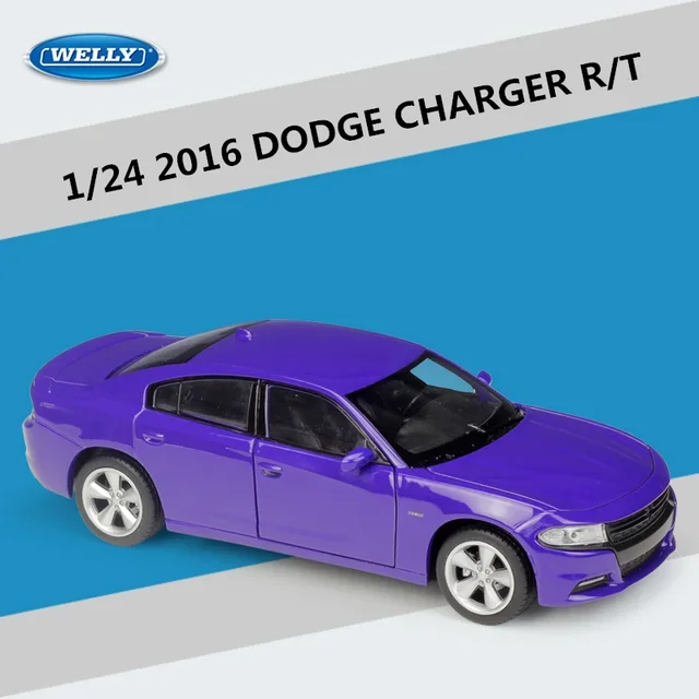WELLY 1:24 Purple 2016 Dodge Charger R/T Model 8 WELLY 1:24 Purple 2016 Dodge Charger R/T Model - Image 8