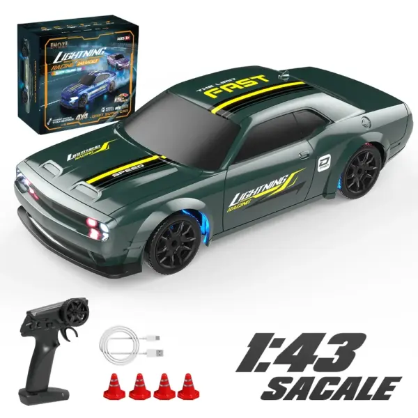 OLOEY 1:43 RC Drift Car with Color-Changing Body - Image 9