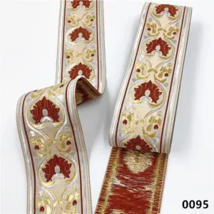 Vibrant 5cm Jacquard Ribbons - 7 Meters 107 S926ba9e8a6114030bc4e23fc0d26982cv