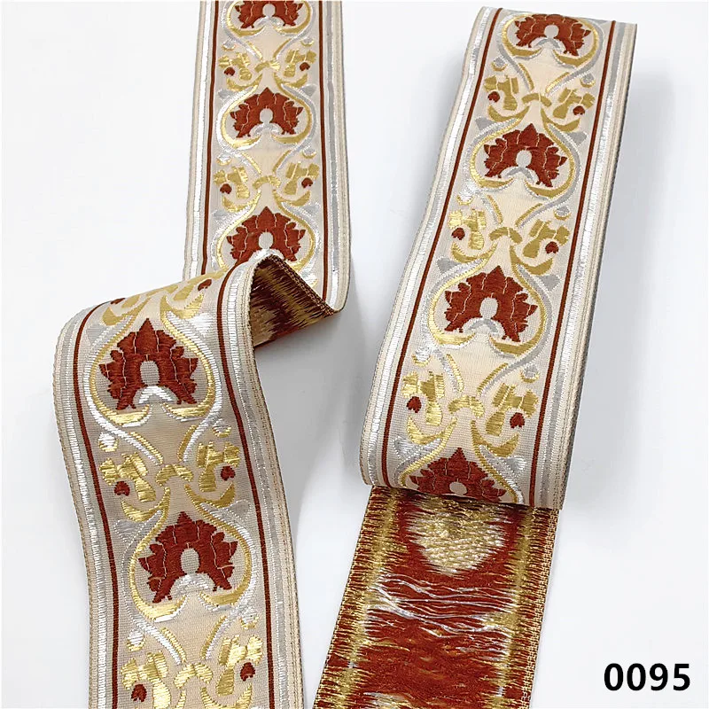 Vibrant 5cm Jacquard Ribbons - 7 Meters 50 Vibrant 5cm Jacquard Ribbons - 7 Meters - Image 50