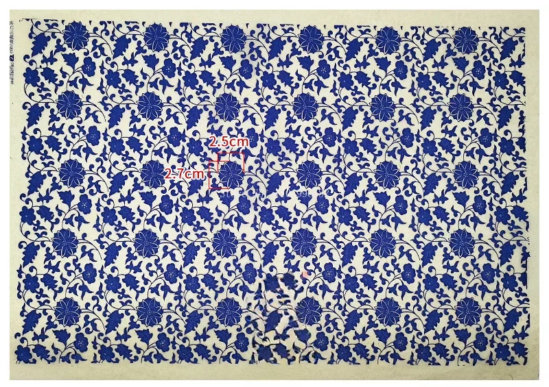 Blue and White Ceramic Underglaze Sticker Set 26 Blue and White Ceramic Underglaze Sticker Set - Image 26