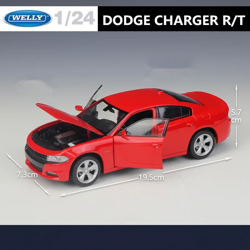 WELLY 1:24 Purple 2016 Dodge Charger R/T Model 2 WELLY 1:24 Purple 2016 Dodge Charger R/T Model - Image 2