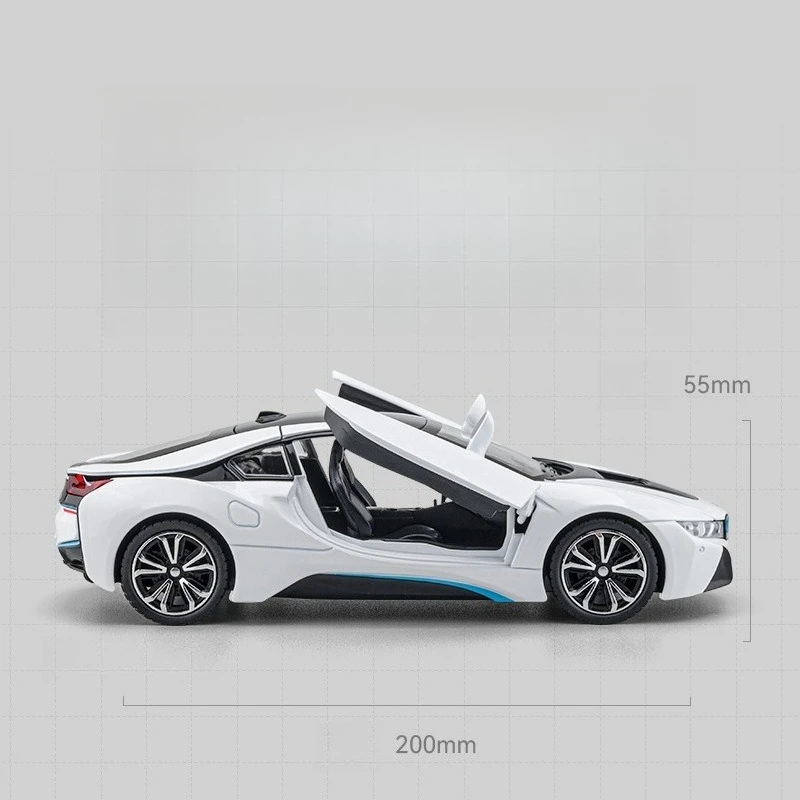 BMW I8 Sports Car Model 1:22 Scale Diecast 3 BMW I8 Sports Car Model 1:22 Scale Diecast - Image 3