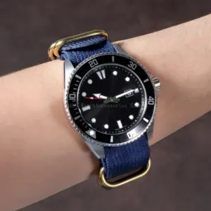 Blue and Gold 5-Ring Nylon Watch Band 10 S9404f2ab93514c90b63e3e8b4964520bU 1