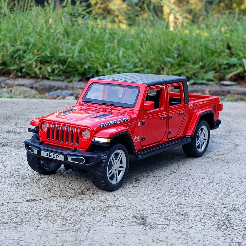 1:32 Scale Red Jeep Wrangler Gladiator Model 3 1:32 Scale Red Jeep Wrangler Gladiator Model - Image 3