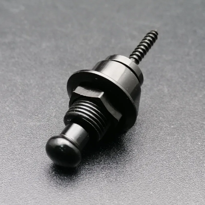 Guitar Strap Lock Set in Black Gold Chrome 7 Guitar Strap Lock Set in Black Gold Chrome - Image 7