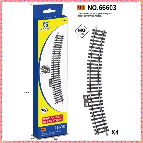 HO Scale Model Train Track with Curved Rails - Image 5