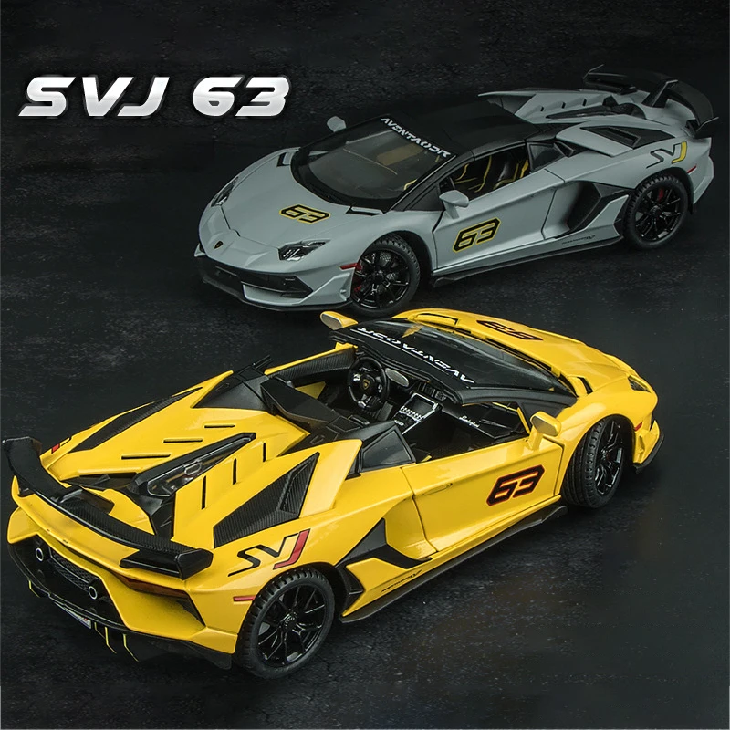 1:24 Scale Lamborghini Aventador SVJ Diecast Model 5 1:24 Scale Lamborghini Aventador SVJ Diecast Model - Image 5