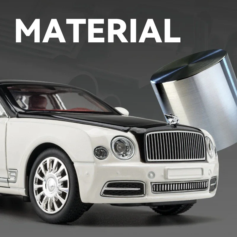 1:24 Scale Black Bentley Mulsanne Model Car 3 1:24 Scale Black Bentley Mulsanne Model Car - Image 3