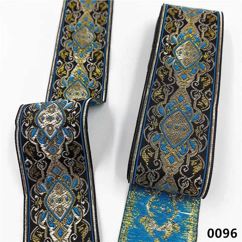 Vibrant 5cm Jacquard Ribbons - 7 Meters 34 Vibrant 5cm Jacquard Ribbons - 7 Meters - Image 34