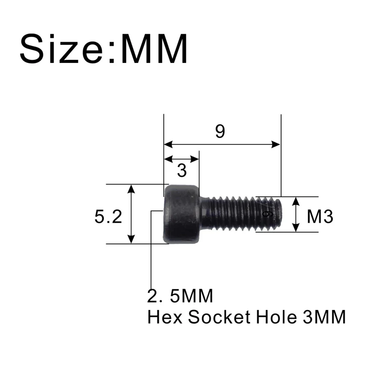 20Pcs Black Hexagon Tremolo Bridge Screws 2 20Pcs Black Hexagon Tremolo Bridge Screws - Image 2