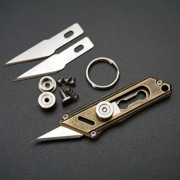 Compact Titanium Alloy Folding Knife EDC Tool - Image 3