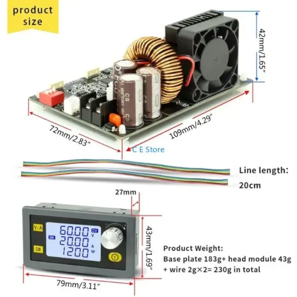 Adjustable Step Down Voltage Regulator 20A - Image 5