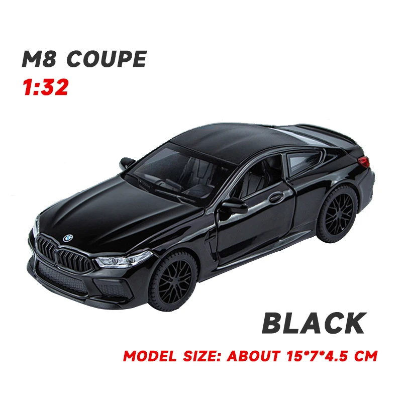 BMW M8 Diecast Model Car 1:32 Scale Black 7 BMW M8 Diecast Model Car 1:32 Scale Black - Image 7
