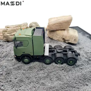 Blue Alloy Truck and Trailer Model Collectible 10 S9a1fab1680e54a70939945944164053co