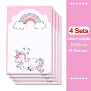 Rainbow Unicorn Memo Pad with 50 Sheets 30 S9bfd7da051064bf791ff867d3bcadae1y