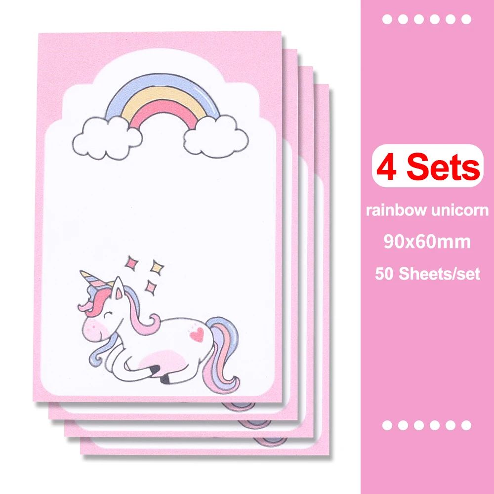 Rainbow Unicorn Memo Pad with 50 Sheets 8 Rainbow Unicorn Memo Pad with 50 Sheets - Image 8