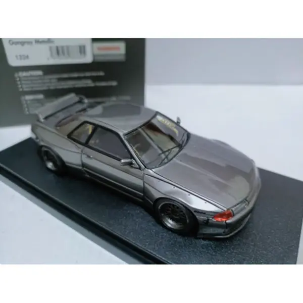 1:43 Scale Pandem GT-R BNR32 Grey Model Car - Image 5