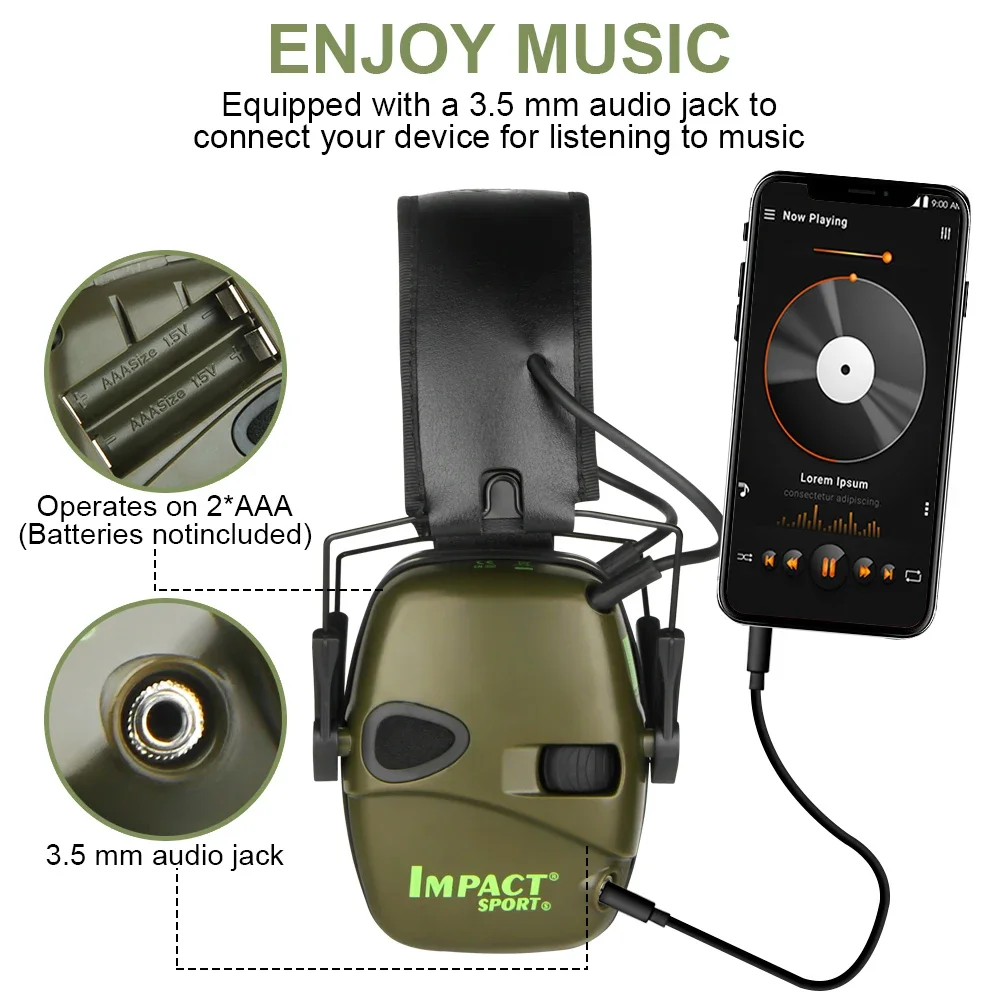 Tactical Electronic Shooting Earmuff with Amplification 2 Tactical Electronic Shooting Earmuff with Amplification - Image 2