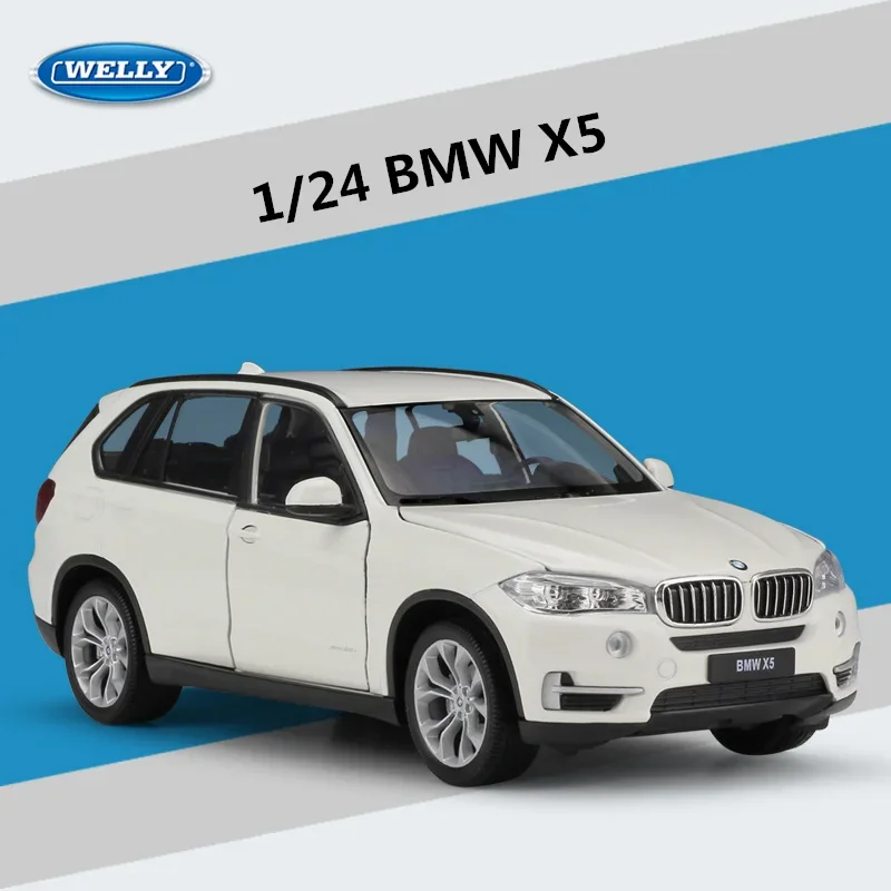 WELLY 1:24 White BMW X5 Diecast Model 3 WELLY 1:24 White BMW X5 Diecast Model - Image 3