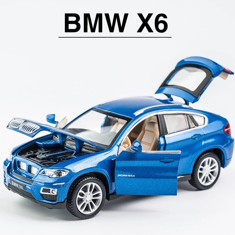 1:32 White BMW X6 Diecast Model SUV 3 1:32 White BMW X6 Diecast Model SUV - Image 3