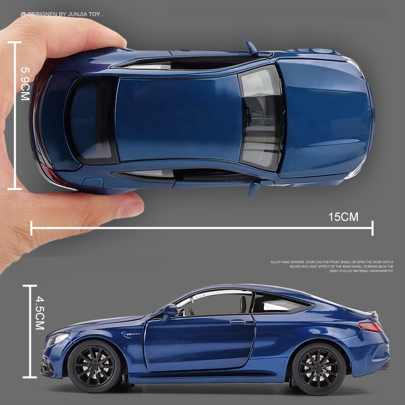 1:32 Mercedes AMG C63S Coupe Diecast Model 2 1:32 Mercedes AMG C63S Coupe Diecast Model - Image 2