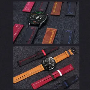 Vintage Leather Watchband for Samsung, Garmin, Huawei 9 S9e490397e8e74f57964d413c324e84ffq 24