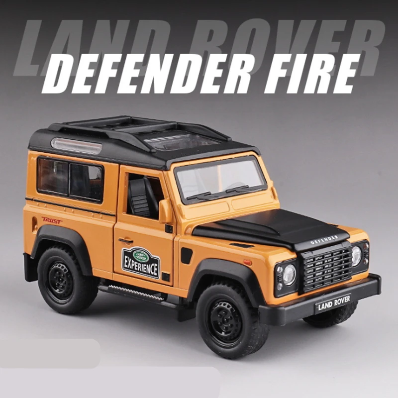 1:32 Orange Land Rover Defender Diecast Model 9 1:32 Orange Land Rover Defender Diecast Model - Image 9