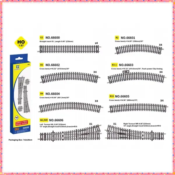 HO Scale Model Train Track with Curved Rails - Image 2