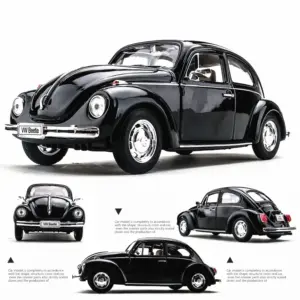 1:24 Scale WELLY Black Volkswagen Beetle Model 10 S9fa61f34de074ea3b9b808e387b822f3X