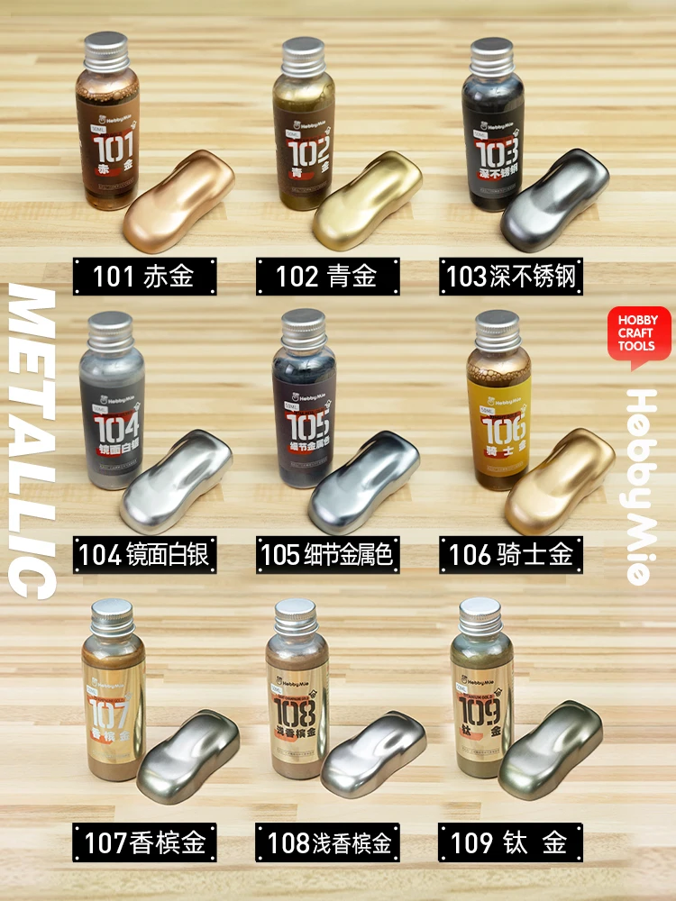 Model Pre-Mixed Paint Metallic Color 50ml Series 3 Model Pre-Mixed Paint Metallic Color 50ml Series - Image 3