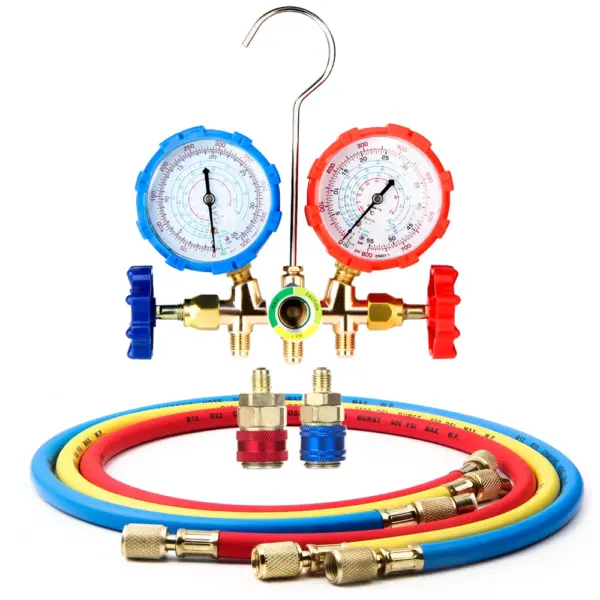 3 Way AC Manifold Gauge Set with Hose - Image 8