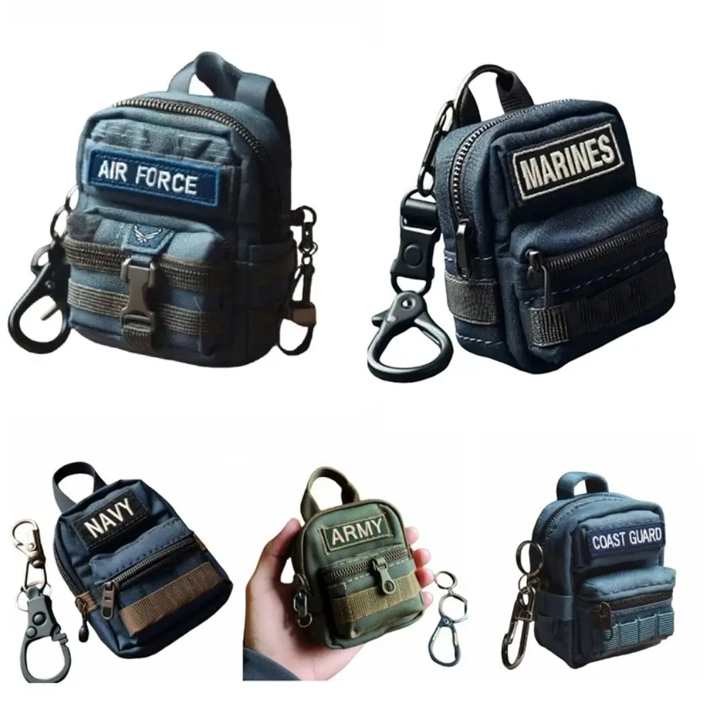 Tactical Mini Backpack Keychain with Patches 4 Tactical Mini Backpack Keychain with Patches - Image 4