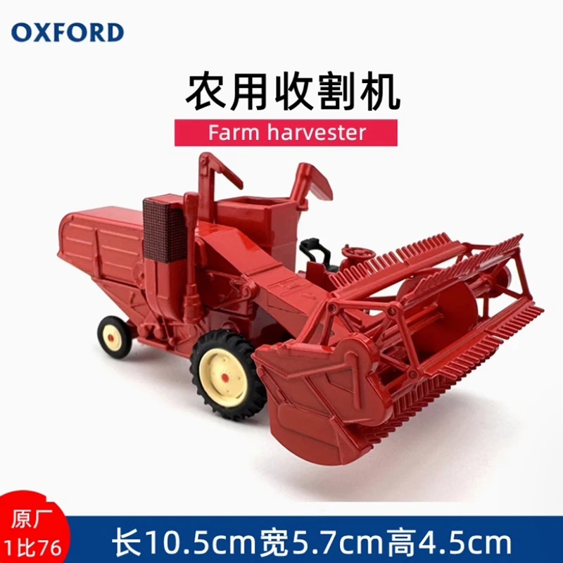 OXFORD 1:76 Scale Red Diecast Farm Harvester 2 OXFORD 1:76 Scale Red Diecast Farm Harvester - Image 2