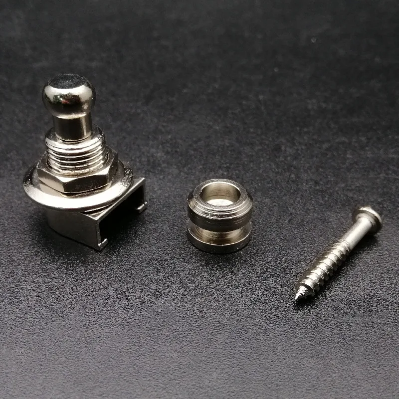 Guitar Strap Lock Set in Black Gold Chrome 4 Guitar Strap Lock Set in Black Gold Chrome - Image 4