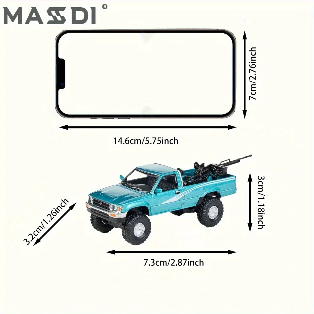 Alloy Mini Pickup Truck Model 1:64 Scale 2 Alloy Mini Pickup Truck Model 1:64 Scale - Image 2