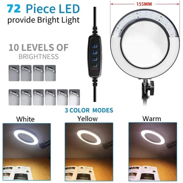 LED Magnifying Glass with 72 LEDs 8X/10X - Image 3