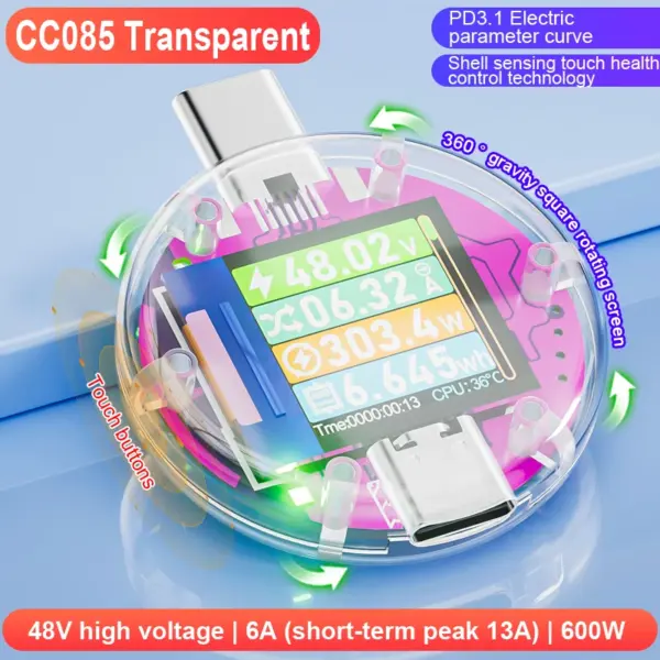48V 12A Type-C PD3.1 Tester Meter - Image 8
