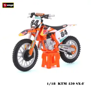 Bburago 1:18 KTM 450 Rally & SX-F Model 18 Sa18a052a99684238881e9aa0acba8abd3
