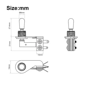 L Shape Toggle Switch Set for Guitar - 12 Pack 10 Sa19195243363427b9f0c8ab033e69246y