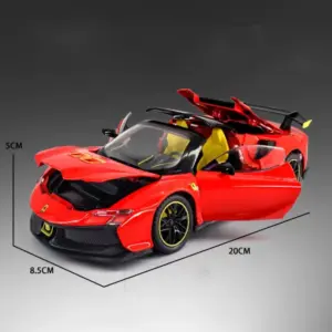 1:24 Scale Red SF90 XX Stradale Alloy Model 14 Sa19a28017b944669a9a48a158fd090a5E