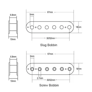 Chrome Humbucker Bobbin Set for Electric Guitars 13 Sa319b88ce1f848daa0484c537a9dcc1a2